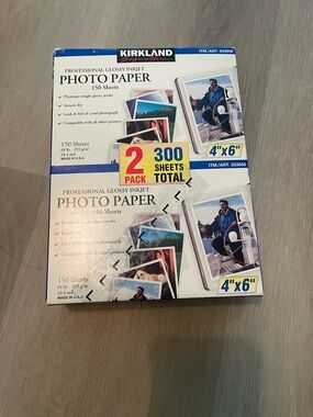 Kirkland Signature 4"x6" Photo Paper Pack - White with Blue Accents